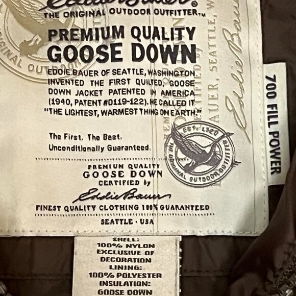 Women's Eddie Bauer Insulated Goose Down Filled Quilted Puffer Coat Size Medium - Picture 2 of 6